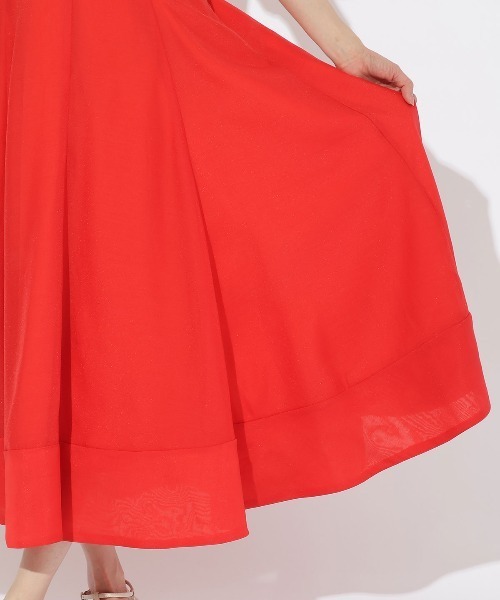 「AND COUTURE」 ロングスカート MEDIUM レッド レディース_画像3
