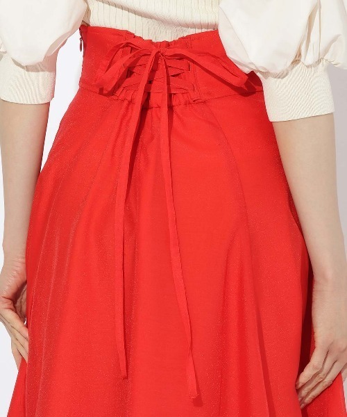 「AND COUTURE」 ロングスカート MEDIUM レッド レディース_画像4