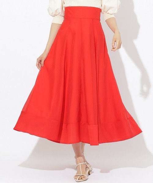 「AND COUTURE」 ロングスカート MEDIUM レッド レディース_画像5