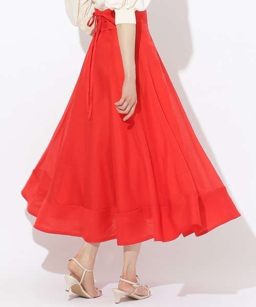 「AND COUTURE」 ロングスカート MEDIUM レッド レディース_画像7