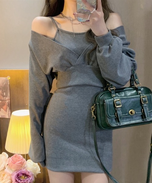 「LADY LIKE」 コンビワンピース M ブラック レディース_画像3