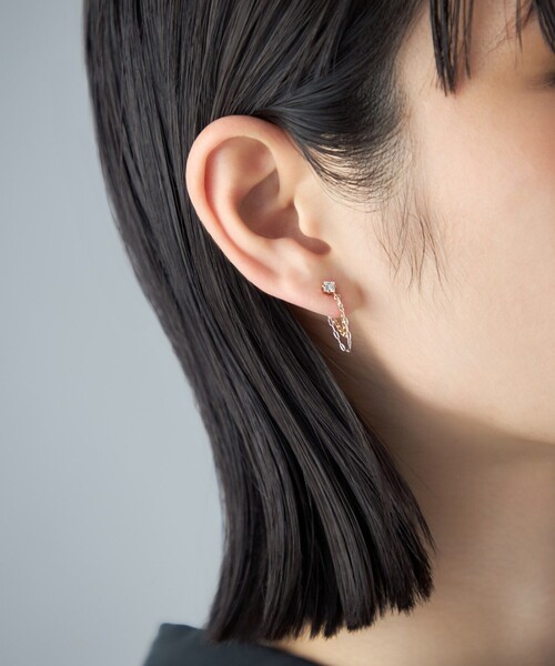 Jouete（ジュエッテ） ピアス ピアス チェーン コンビカラー