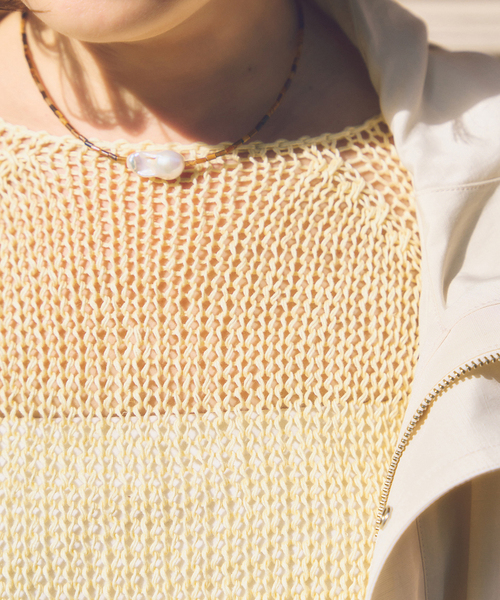 ネックレス PREEK/プリーク Baroque pearl stone line choker ネックレス レディースの画像