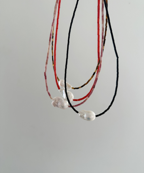 ネックレス PREEK/プリーク Baroque pearl stone line choker ネックレス レディースの画像