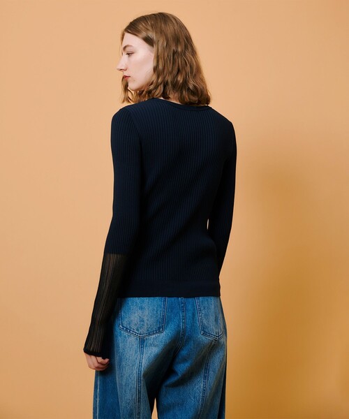 「allureville」 長袖ニット 2 グレー レディース_画像10