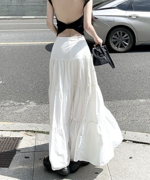 ロング スカート ティアードロングスカート : ZOZOTOWN Yahoo!店