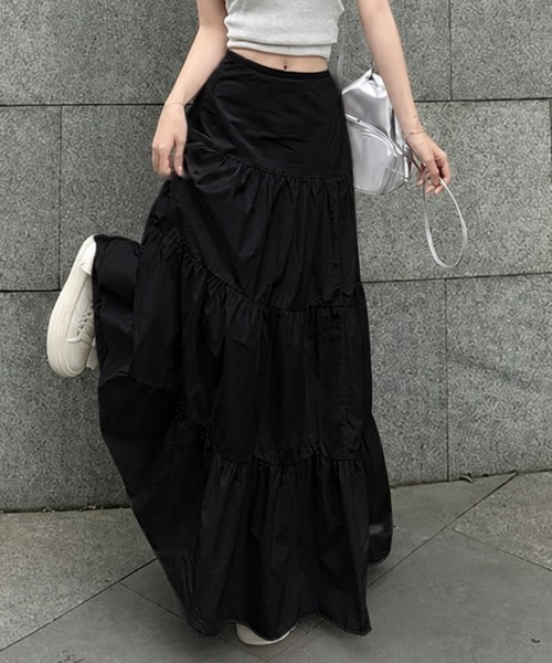 ロング スカート ティアードロングスカート : ZOZOTOWN Yahoo!店