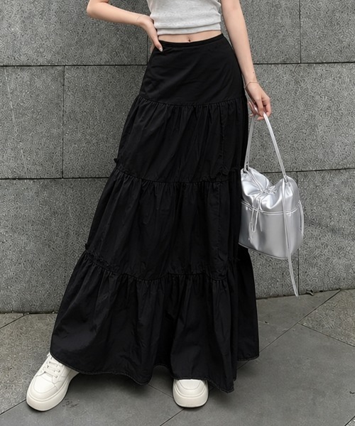 ロング スカート ティアードロングスカート : ZOZOTOWN Yahoo!店