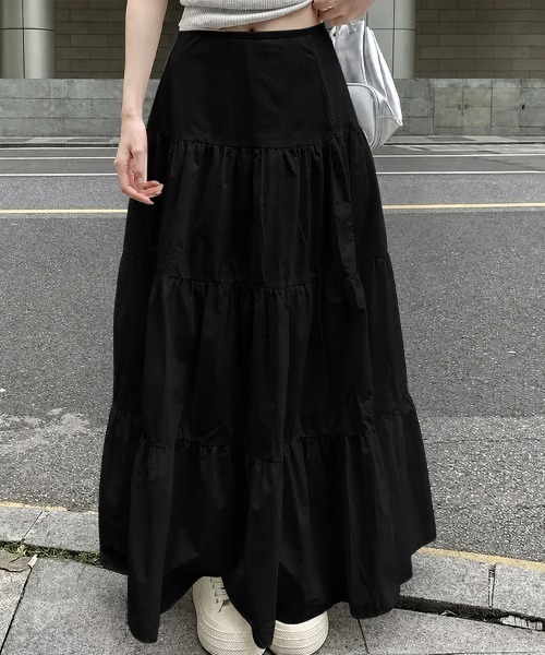 ロング スカート ティアードロングスカート : ZOZOTOWN Yahoo!店