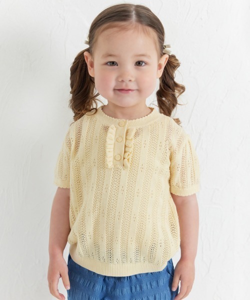 tシャツ サマーニット半袖トップス キッズ 子供服 男の子 女の子