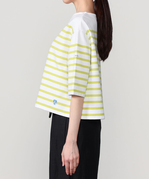 ORCIVAL ワイドクールネック 7分丈Tシャツ WOMAN ORCIVAL（オーシバル） tシャツ | ラッセル ボートネック5分袖Tシャツ