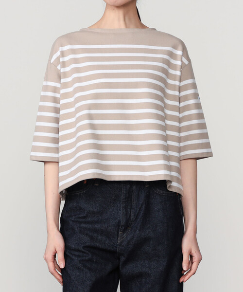 tシャツ ORCIVAL | ラッセル ボートネック5分袖Tシャツ WOMEN レディースの画像