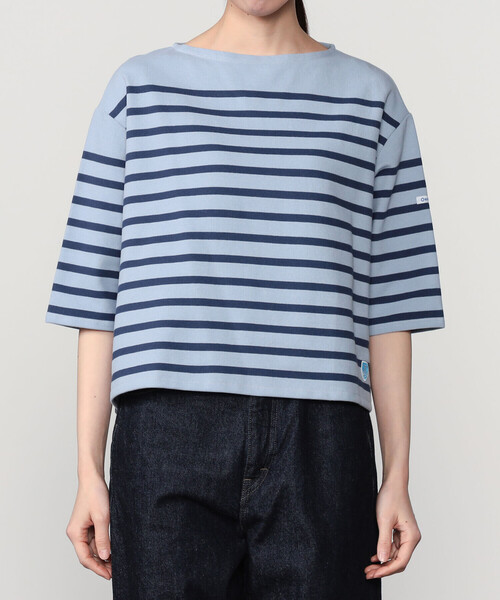 tシャツ ORCIVAL | ラッセル ボートネック5分袖Tシャツ WOMEN レディースの画像