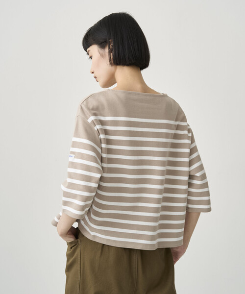 tシャツ ORCIVAL | ラッセル ボートネック5分袖Tシャツ WOMEN レディースの画像
