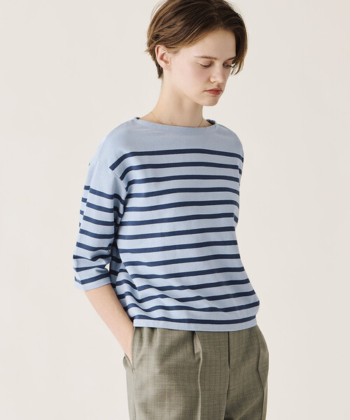 tシャツ ORCIVAL | ラッセル ボートネック5分袖Tシャツ WOMEN レディースの画像