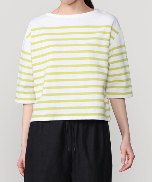 ORCIVAL ワイドクールネック 7分丈Tシャツ WOMAN ORCIVAL（オーシバル）の「【ORCIVAL】ワイドクルーネック7分袖Tシャツ