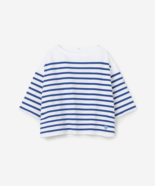 tシャツ ORCIVAL | ラッセル ボートネック5分袖Tシャツ WOMEN レディースの画像
