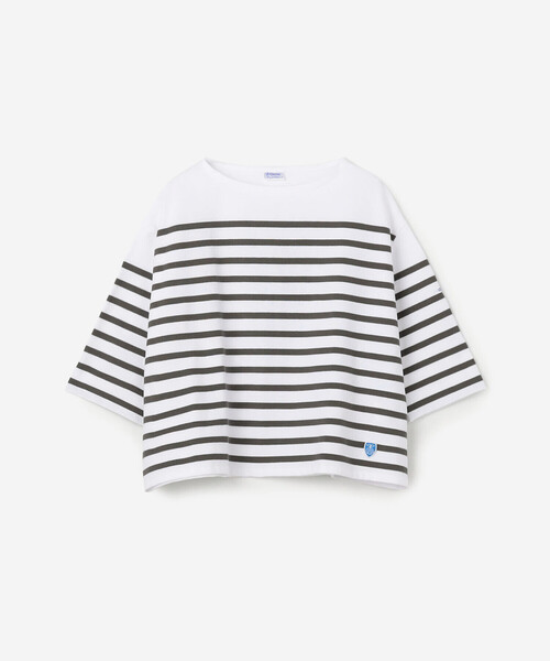 tシャツ ORCIVAL | ラッセル ボートネック5分袖Tシャツ WOMEN レディースの画像