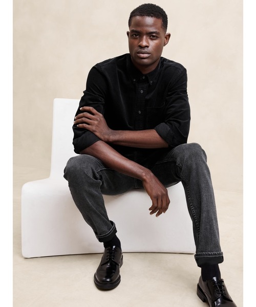 「BANANA REPUBLIC FACTORY STORE」 長袖シャツ L ブラウン メンズ_画像4