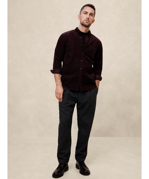 「BANANA REPUBLIC FACTORY STORE」 長袖シャツ L ブラウン メンズ_画像5