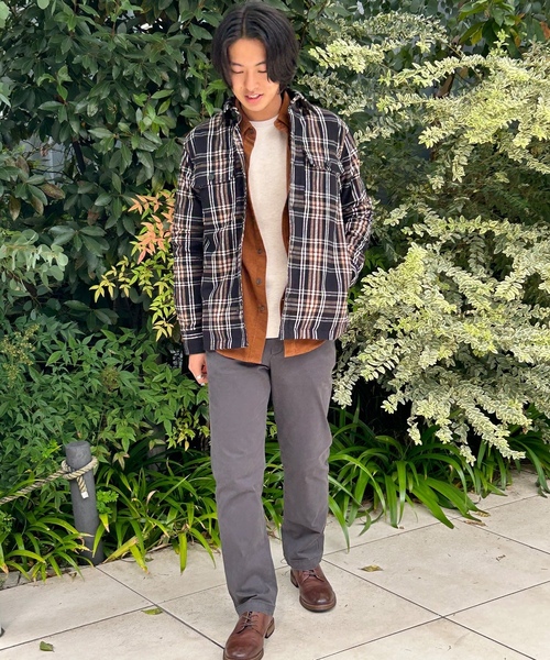 「BANANA REPUBLIC FACTORY STORE」 長袖シャツ L ブラウン メンズ_画像9