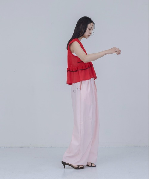 Eimee Law（エイミーロウ） ベスト ジレ ティアードフリル メッシュ
