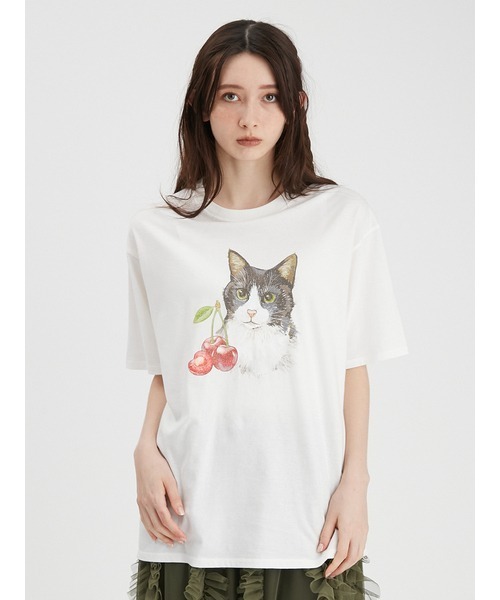 「FURFUR」 半袖Tシャツ 0 ブルー レディース_画像2