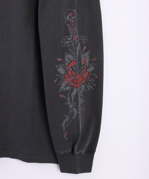 「Ed Hardy」 長袖Tシャツ M グレー系その他 メンズ_画像9