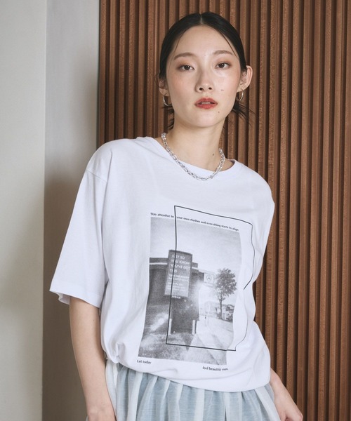 ram　フォトプリント　カットソー LEPSIM（レプシィム） tシャツ 半袖 アソートフォトプリントT 680390