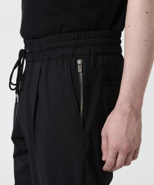 パンツ PIUORO（ピウオロ） NYLON TRICOT TUCK JOGGER PANTS / ナイロントリコット タック ジョガーパンツ メンズの画像