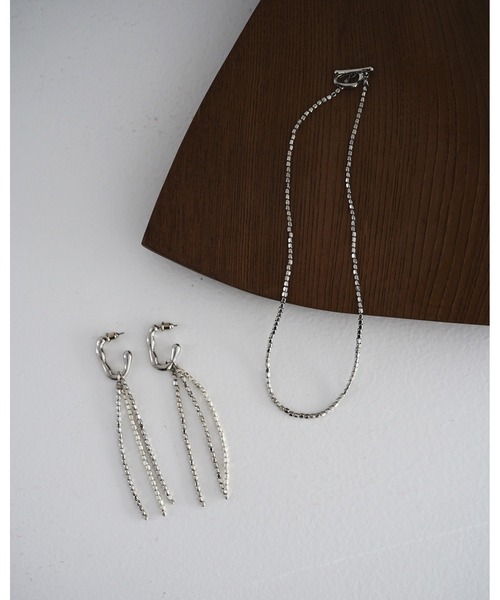 ピアス Beads Fringe Pierce レディースの画像