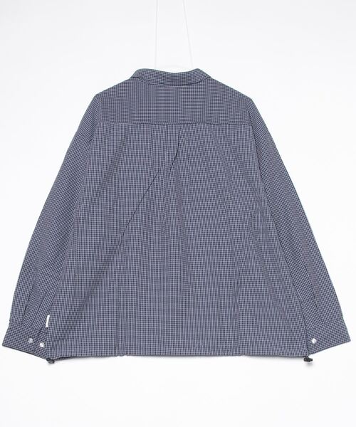 「BROKEN BASE」 長袖シャツ MEDIUM ネイビー メンズ_画像2