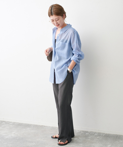 spick&span ライトスリットイージーパンツ Spick＆Span（スピック アンド スパン） パンツ ライトスリット
