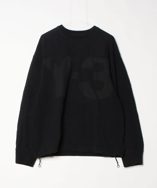 Yohji Yamamoto ブラック長袖Tシャツ Y-3 「Y-3」 「Yohji Yamamoto」長袖Tシャツ MEDIUM ブラック メンズ