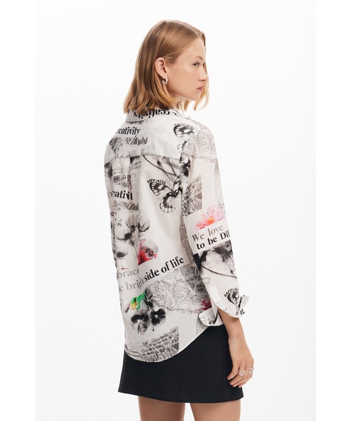 「Desigual」 長袖シャツ L ホワイト レディース_画像4