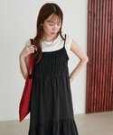 ワンピース シャーリングキャミワンピースの詳細画像4