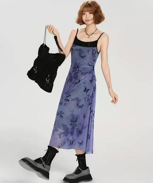 「c.u.l」 キャミソールワンピース S ブルー レディース_画像7