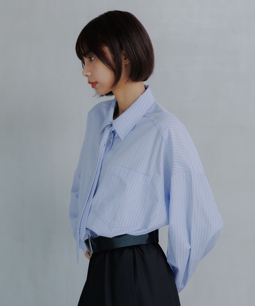 「PAGEBOY」 長袖シャツ FREE グレー レディース_画像6