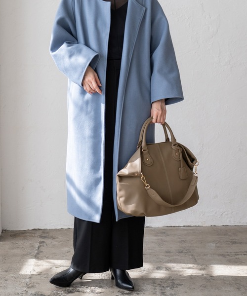 ちぃ♡ リエンダ   サイドＦスェードミディ BAG VitaFelice（ヴィータフェリーチェ） トートバッグ レディース 軽い