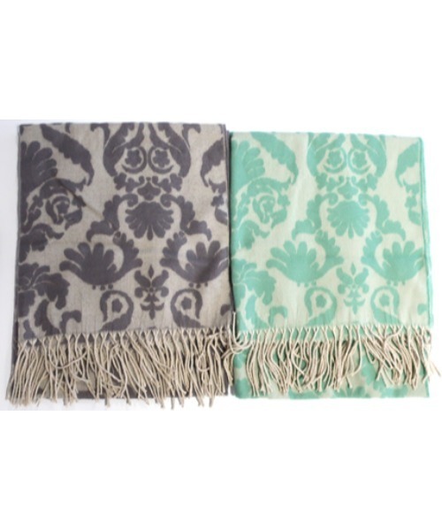 AVALON ストール マフラー ダマスク柄ジャガードストール静電気防止