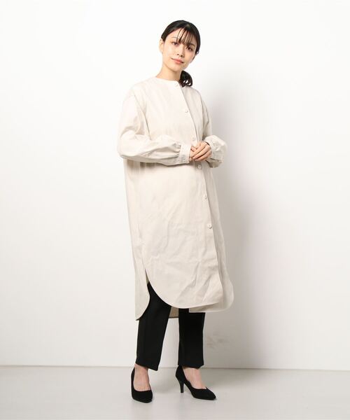 ORCIVAL シャツワンピース COLLERLESS DRESS カラーレス