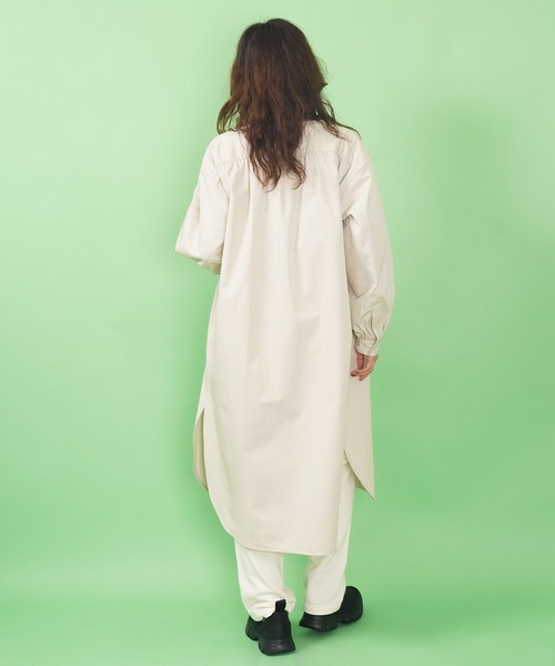 ORCIVAL シャツワンピース COLLERLESS DRESS カラーレス