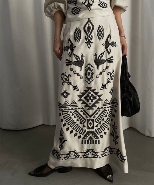 Ameri ワンピース MEDI 3WAY SEPARATE EMBROIDERY DRESS レディース 