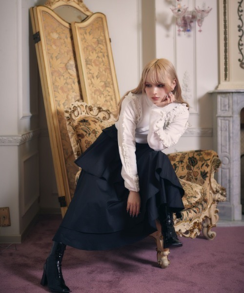 Fickle Bebe ボリュームティアードスカート Fickle Bebe スカート ボリュームティアードスカート : ZOZOTOWN