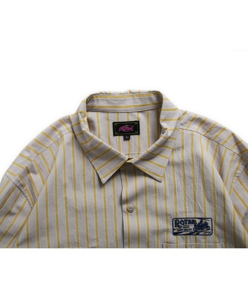 ROTAR シャツ Stripe Work Shirt メンズ : ZOZOTOWN Yahoo!店