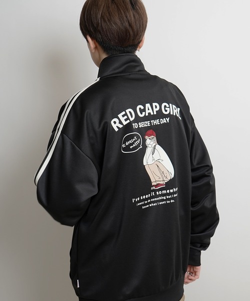 美品 アディダス adidas ジャージ 2XL トラックジャケット 黒 赤