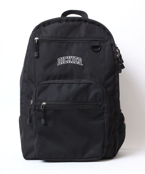 【DICKIES】ディッキーズアーチロゴスチューデントバックパック多収納ブラック Dickies（ディッキーズ） デイバック リュック アーチロゴ刺繍 バック