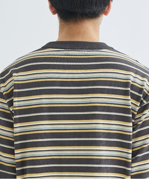 F-LAGSTUF-F tops ポロT 黒ボーダー F-LAGSTUF-F tシャツ BORDER KNIT S/S TEE メンズ : ZOZOTOWN