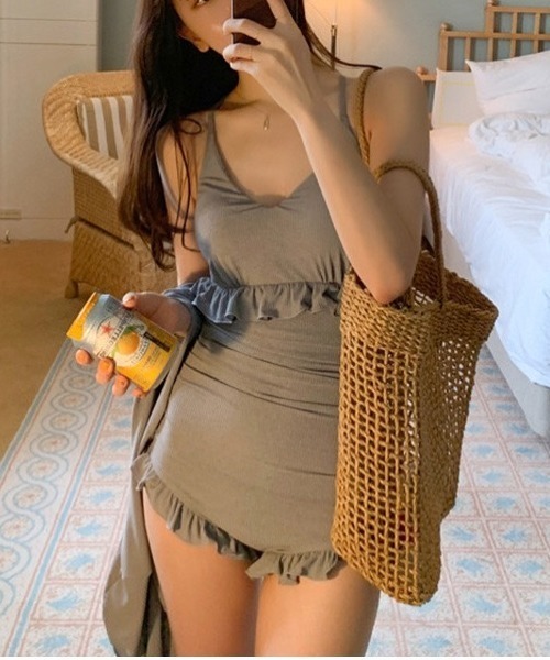 水着 「体型カバー」ワンピース＆カーディガンセット水着 レディース | LACーVERT | 04