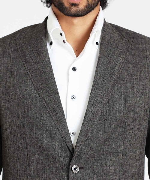 MICHEL KLEIN HOMME ジャケット ノーカラージャケット ツイード